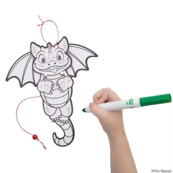 Dragon Puppet Colour Your Own Craft Kit-8Pk