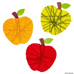 Apple Shapes Yarn Wrapped Craft Kit-12Pk