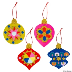 Fireside Folk Hanging Ornament Craft Kit-8Pk