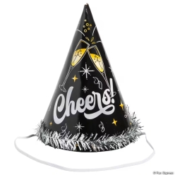 New Year's Eve Cheers Cone Hats-12Pk