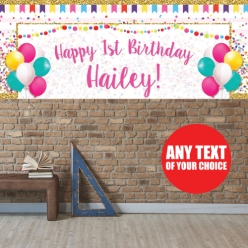 Confetti PERSONALIZED Giant Vinyl Keepsake Banner