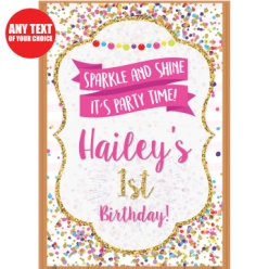 Confetti PERSONALIZED Giant Vinyl Keepsake Door Sign