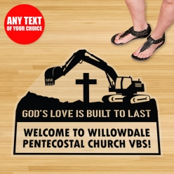 Large PERSONALIZED Construction VBS Floor Decal