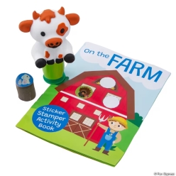 On the Farm Cow Sticker Stamper with Activity Book Set
