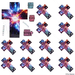 Jesus is the Light VBS Cross Glow Craft Kits-12Pk