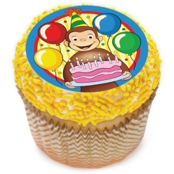 Curious George Cupcake Icing Toppers 12pk