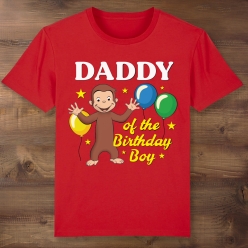 Curious George Daddy Red T-shirt