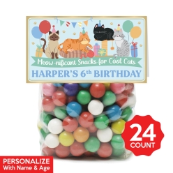 30% OFF: Cute Cat Personalizable Treat Bags & Tags 24pk