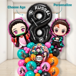 *Demon Slayer Personalized Airfill Balloon Stack