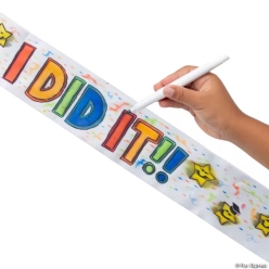 DIY Adults White Polyester Sashes-12Pk