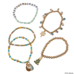 Religious Christmas Nativity DIY Stacked Bracelet Craft Kit-5Pk
