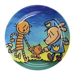 Dog Man Dessert Plates - 10 PK