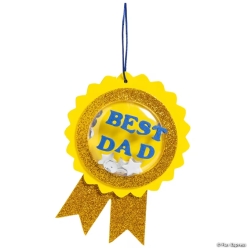 Father's Day Best Dad Shaker Ornament Craft Kit-12Pk