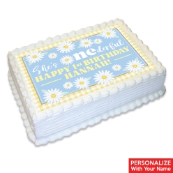 Daisy 1st Personalizable Edible Icing