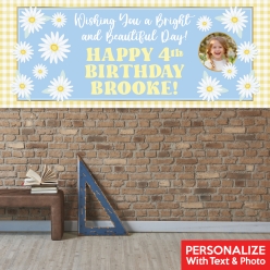 Daisy Birthday PERSONALIZED Giant PHOTO Banner