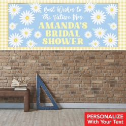 Daisy Bridal Shower PERSONALIZED Vinyl Keepsake Banner