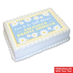 Daisy Bridal Shower Personalized Edible Icing
