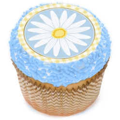 Daisy Birthday Cupcake Icing Toppers 12pk