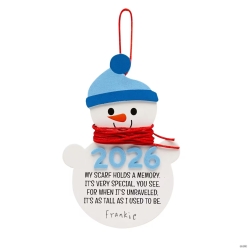Special Keepsake Dated Snowman Craft Kit- Any Year