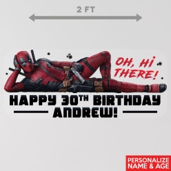 Deadpool Birthday Personalized Adhesive 24