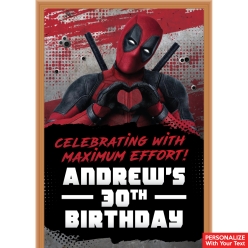 Deadpool PERSONALIZED Giant Vinyl Keepsake Door Sign
