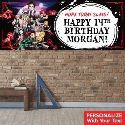 Demon Slayer PERSONALIZED Giant Vinyl Keepsake Banner