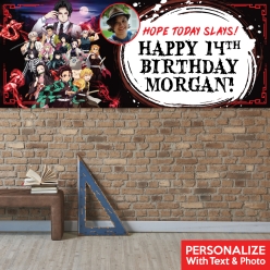 Demon Slayer PHOTO PERSONALIZED Giant Vinyl Keepsake Banner