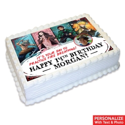 Demon Slayer Photo Personalized Edible Icing