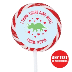 PERSONALIZED Valentine Dino Lollipops - 12 Pk