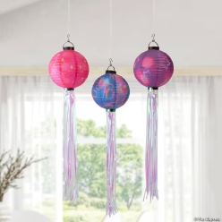 Disco Cowgirl Light-Up Hanging Paper Lanterns-3Pk