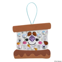 Disco S'More Rhinestone Ornament Craft Kit-6Pk