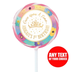 Princess 1st PERSONALIZED Lollipops - 12 Pk