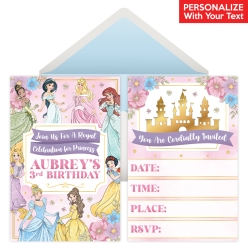 Disney Princess PERSONALIZED Invitations - 8 Pack