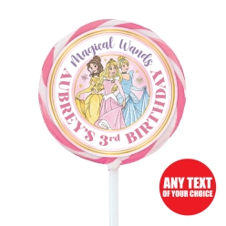 Disney Princess PERSONALIZED Lollipops - 12 Pk