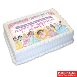 Disney Princess Photo Personalized Edible Icing
