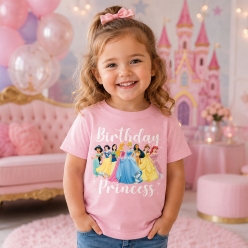 Birthday Princess Light Pink T-shirt- Choose Size