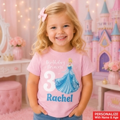 Cinderella Personalized Light Pink T-shirt- Choose Size