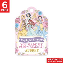 Disney Princess PERSONALIZED Thank You Tags - 6 PK