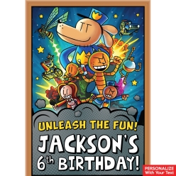 Dog Man Party PERSONALIZED Giant Vinyl Keepsake Door Sign