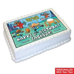 Dog Man Party Personalized Edible Icing