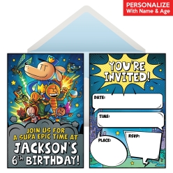 Dog Man Party PERSONALIZED Invitations - 8 Pk