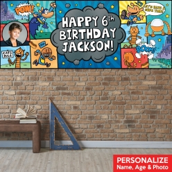 Dog Man PERSONALIZED PHOTO Giant Vinyl Banner