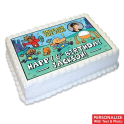 Dog Man Photo Personalized Edible Icing