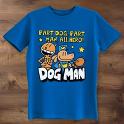 Dog Man Blue T-shirt