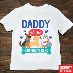 Dog Party Daddy of the Birthday Child T-shirt