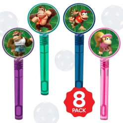 Donkey Kong Bubble Bottles w/Wands - 8 PACK
