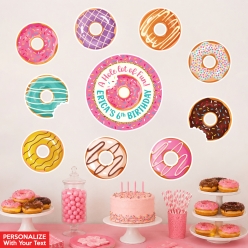 Donut Personalized Vinyl Wall Decals 10pk