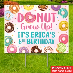 Donut PERSONALIZED Large Yard Sign