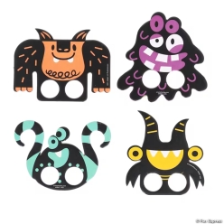 Bulk Sturdy Doodle Monster Finger Puppets - 72Pk