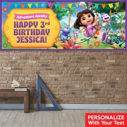Dora Fun 3D PERSONALIZED Giant Vinyl Keepsake Banner